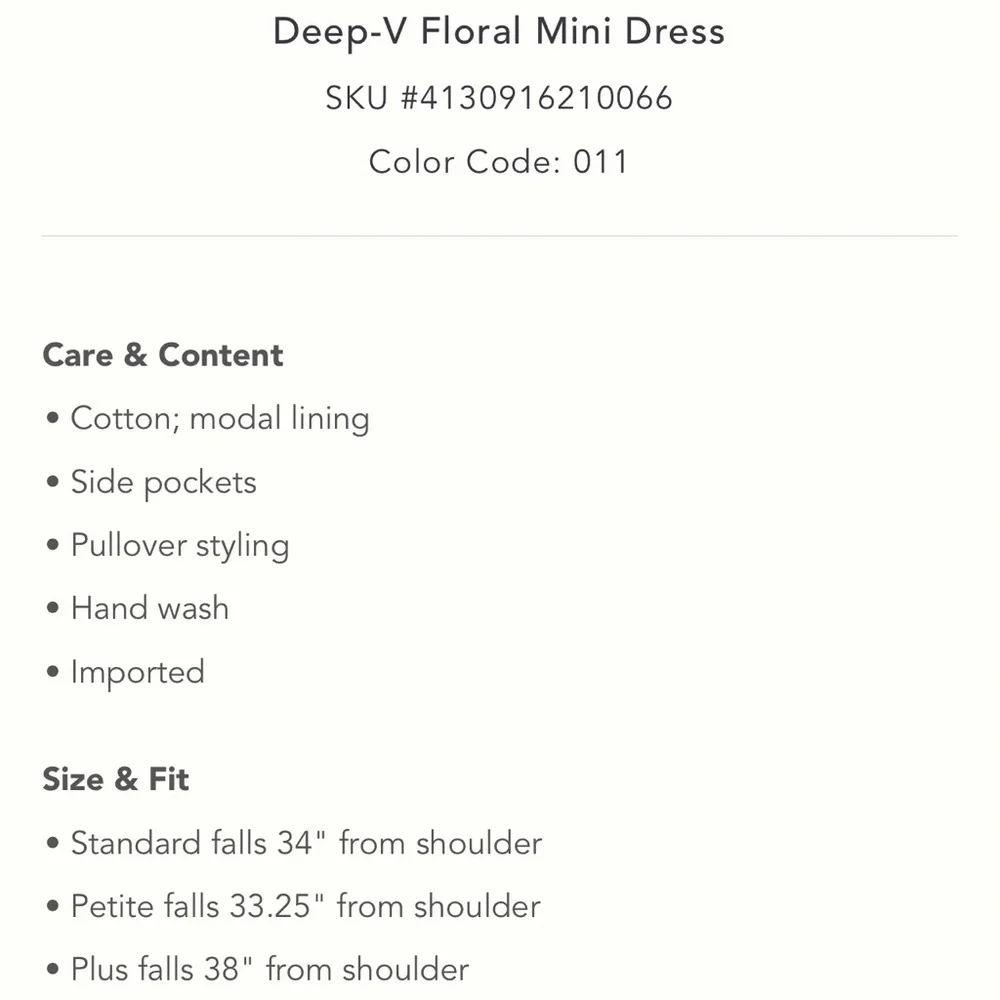 Anthropologie Deep V Floral Mini Dress - Picture 6 of 8